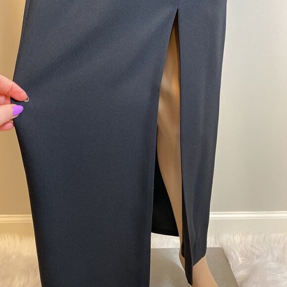 Liz Claiborne Night black beaded sleeveless maxi dress size 8 - Picture 3 of 11